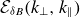 script upper E Subscript delta upper B Baseline left parenthesis k Subscript up tack Baseline comma k Subscript parallel to Baseline right parenthesis