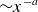 tilde x Superscript negative a
