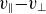 v Subscript parallel to Baseline minus v Subscript up tack