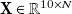 bold upper X element of double struck upper R Superscript 10 times upper N