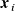 bold italic x Subscript i