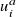 u Subscript i Superscript a