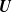 bold italic upper U