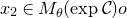 x 2 element of upper M Subscript theta Baseline left parenthesis exp script upper C right parenthesis o