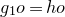 g 1 o equals h o