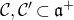 script upper C comma script upper C prime subset of German a Superscript plus