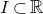 upper I subset of double struck upper R