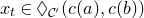 x Subscript t Baseline element of lozenge Subscript script upper C prime Baseline left parenthesis c left parenthesis a right parenthesis comma c left parenthesis b right parenthesis right parenthesis