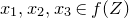 x 1 comma x 2 comma x 3 element of f left parenthesis upper Z right parenthesis