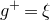 g Superscript plus Baseline equals xi