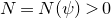 upper N equals upper N left parenthesis psi right parenthesis greater than 0