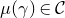 mu left parenthesis gamma right parenthesis element of script upper C