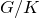 upper G divided by upper K