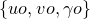 StartSet u o comma v o comma gamma o EndSet