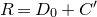upper R equals upper D 0 plus upper C prime