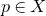 p element of upper X