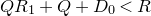 upper Q upper R 1 plus upper Q plus upper D 0 less than upper R