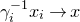 gamma Subscript i Superscript negative 1 Baseline x Subscript i Baseline right arrow x