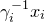 gamma Subscript i Superscript negative 1 Baseline x Subscript i