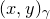 left parenthesis x comma y right parenthesis Subscript gamma