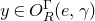 y element of upper O Subscript upper R Superscript normal upper Gamma Baseline left parenthesis e comma gamma right parenthesis