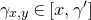 gamma Subscript x comma y Baseline element of left bracket x comma gamma Superscript prime Baseline right bracket