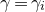 gamma equals gamma Subscript i