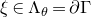 xi element of normal upper Lamda Subscript theta Baseline equals partial differential normal upper Gamma