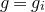 g equals g Subscript i