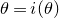 theta equals normal i left parenthesis theta right parenthesis
