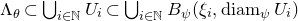 normal upper Lamda Subscript theta Baseline subset of union Underscript i element of double struck upper N Endscripts upper U Subscript i Baseline subset of union Underscript i element of double struck upper N Endscripts upper B Subscript psi Baseline left parenthesis xi Subscript i Baseline comma normal d normal i normal a normal m Subscript psi Baseline upper U Subscript i Baseline right parenthesis