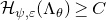 script upper H Subscript psi comma epsilon Baseline left parenthesis normal upper Lamda Subscript theta Baseline right parenthesis greater than or equals upper C