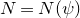 upper N equals upper N left parenthesis psi right parenthesis