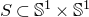 upper S subset of double struck upper S Superscript 1 Baseline times double struck upper S Superscript 1