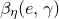 beta Subscript eta Baseline left parenthesis e comma gamma right parenthesis