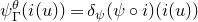 psi Subscript normal upper Gamma Superscript theta Baseline left parenthesis normal i left parenthesis u right parenthesis right parenthesis equals delta Subscript psi Baseline left parenthesis psi ring normal i right parenthesis left parenthesis normal i left parenthesis u right parenthesis right parenthesis
