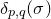 delta Subscript p comma q Baseline left parenthesis sigma right parenthesis