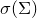 sigma left parenthesis normal upper Sigma right parenthesis