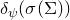 delta Subscript psi Baseline left parenthesis sigma left parenthesis normal upper Sigma right parenthesis right parenthesis