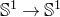 double struck upper S Superscript 1 Baseline right arrow double struck upper S Superscript 1