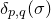 delta Subscript p comma q Baseline left parenthesis sigma right parenthesis