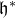 German h Superscript asterisk