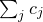 sigma summation Underscript j Endscripts c Subscript j