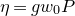 eta equals g w 0 upper P