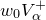 w 0 upper V Subscript alpha Superscript plus