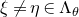 xi not equals eta element of normal upper Lamda Subscript theta