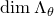 dimension normal upper Lamda Subscript theta