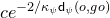 c e Superscript negative 2 divided by kappa Super Subscript psi Superscript sans serif d Super Subscript psi Superscript left parenthesis o comma g o right parenthesis