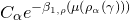 upper C Subscript alpha Baseline e Superscript minus beta Super Subscript 1 comma rho Superscript left parenthesis mu left parenthesis rho Super Subscript alpha Superscript left parenthesis gamma right parenthesis right parenthesis right parenthesis