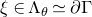 xi element of normal upper Lamda Subscript theta Baseline asymptotically equals partial differential normal upper Gamma